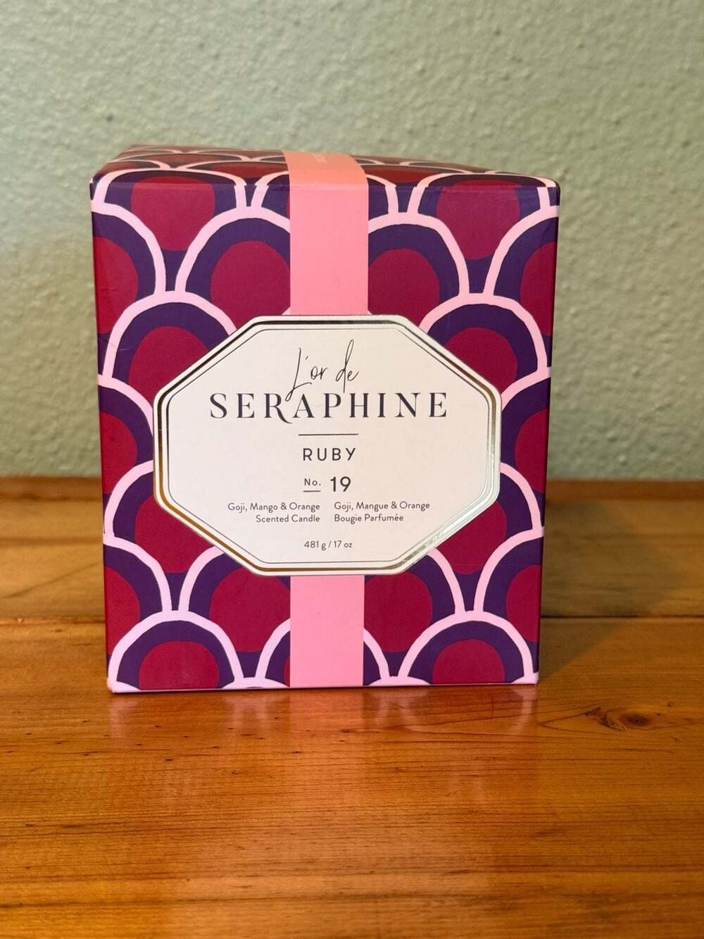 L'or de Seraphine Ruby No. 19 Goji, Mango & Orange Scented Candle